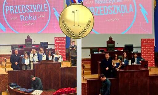 Zdjęcie do Zajęcie I miejsca w kategorii Przedszkole roku 2025 i Nauczyciel przedszkola 
